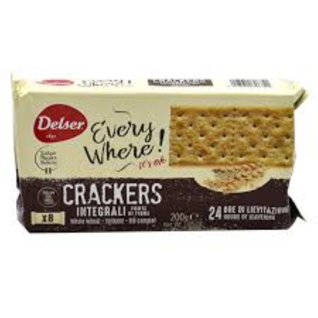 DELSER CRACKERS WHOLE MEAL 200G